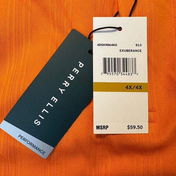 NWT Perry Ellis Performance Polo x Mercedes-Benz Stadium Security Orange 4X - Picture 5 of 10